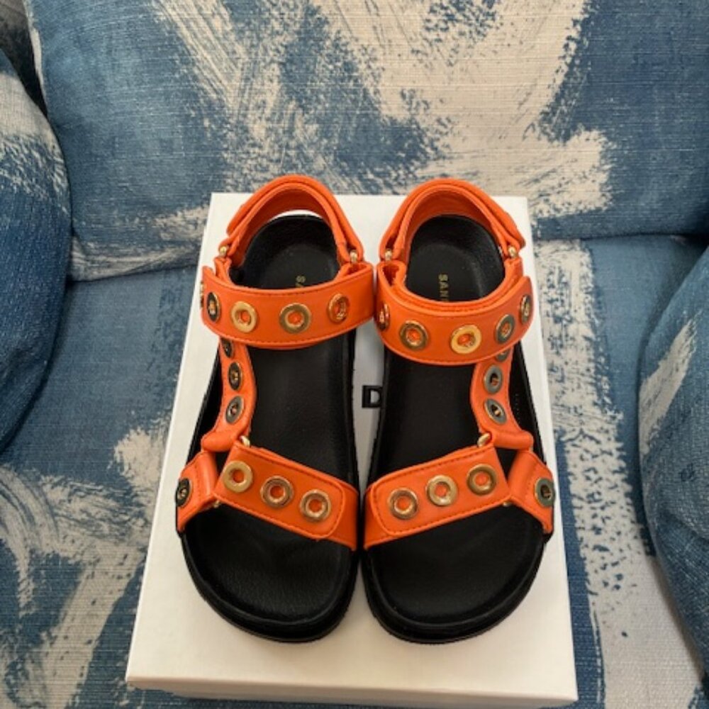 SANDRO Embellished Leather Sandals